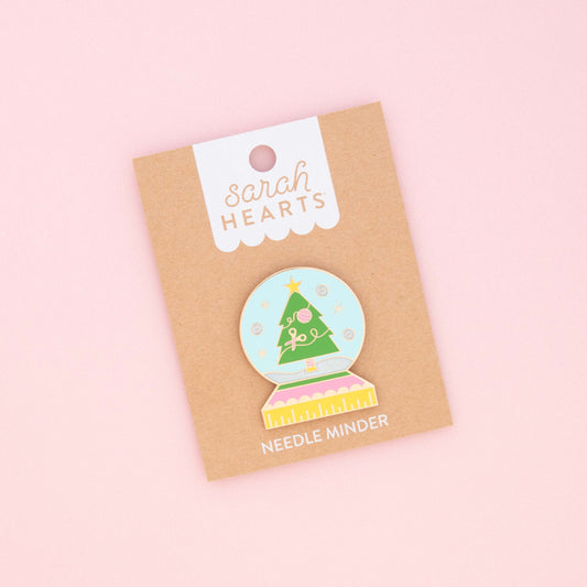 Crafty Snow Globe Magnetic Needle and Stitch Marker Minder