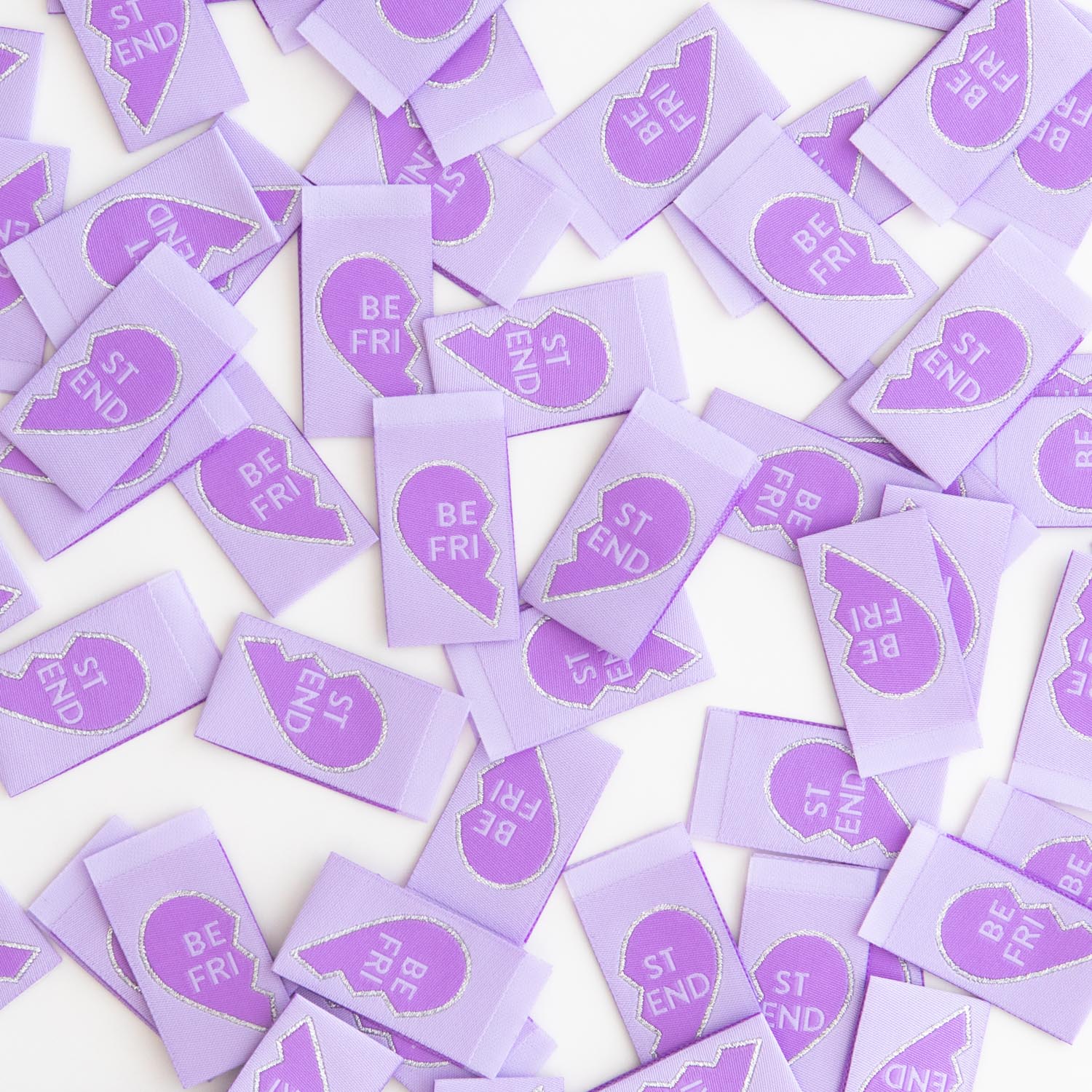 Best Friend Friendship Heart Woven Labels – Sarah Hearts