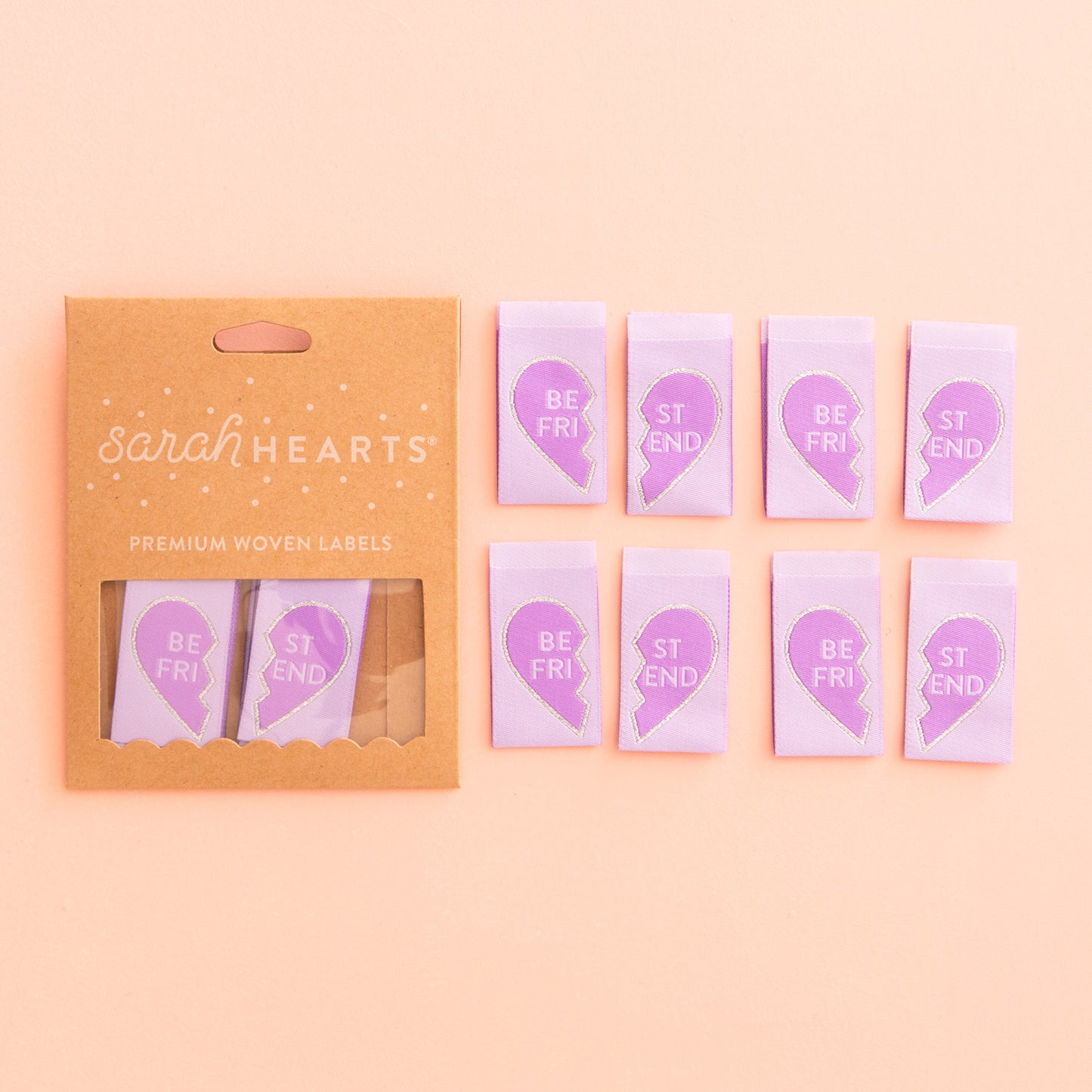 Best Friend Friendship Heart Woven Labels – Sarah Hearts