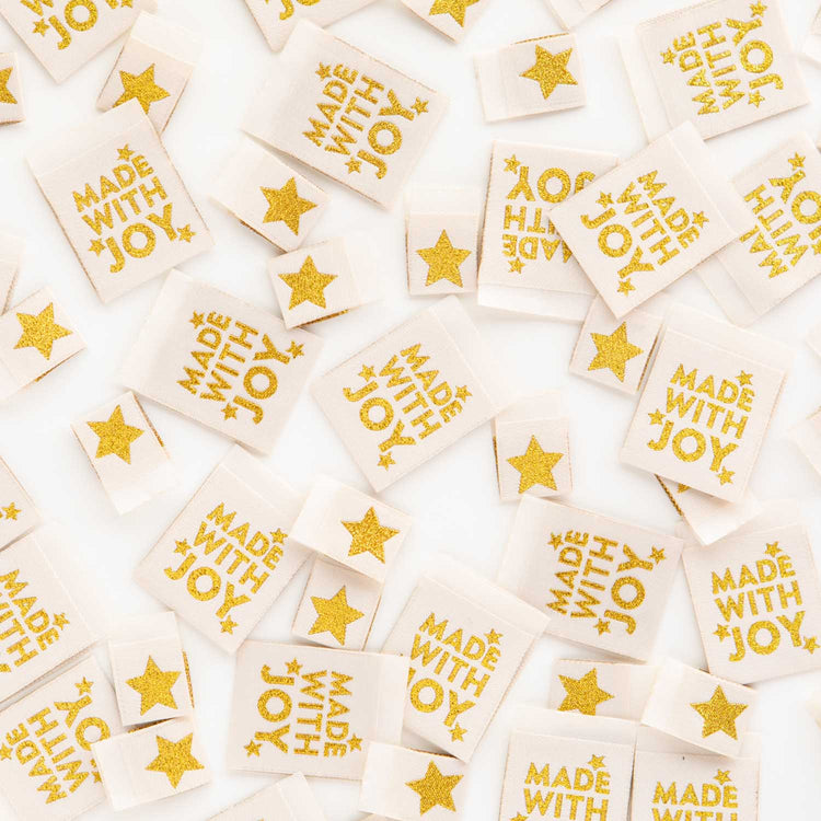 Made with Joy Star Woven Labels